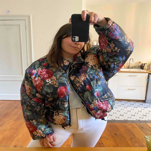 Floral down jacket