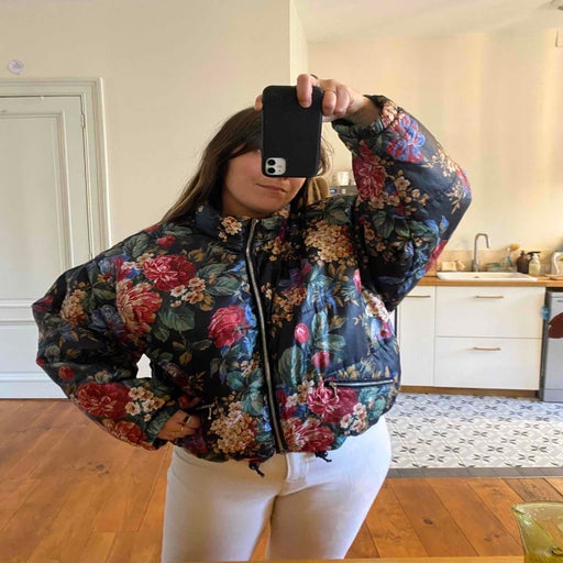 Floral down jacket