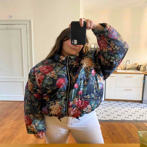 Floral down jacket