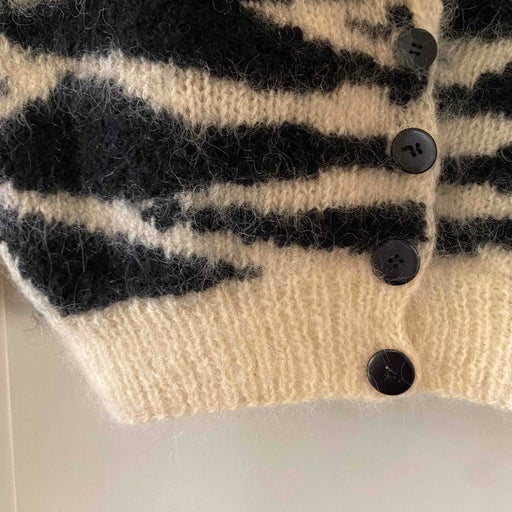 Zebra mohair cardigan