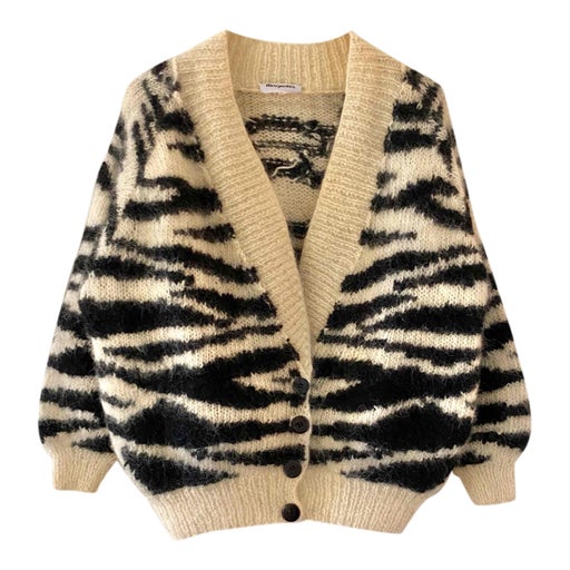 Zebra mohair cardigan