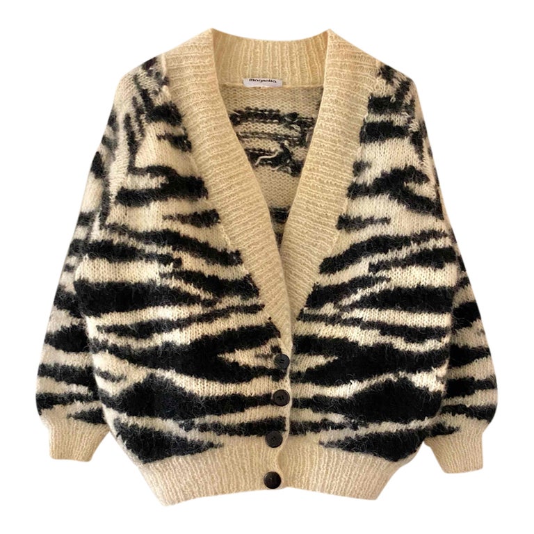 Zebra mohair cardigan