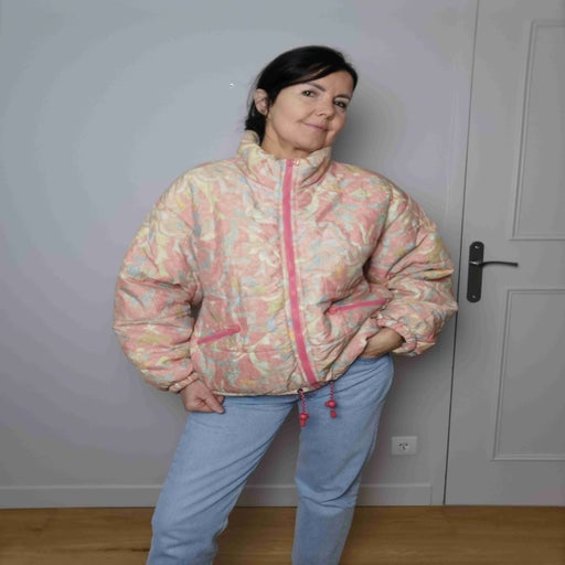 Floral down jacket