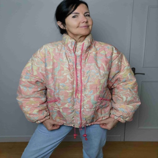 Floral down jacket