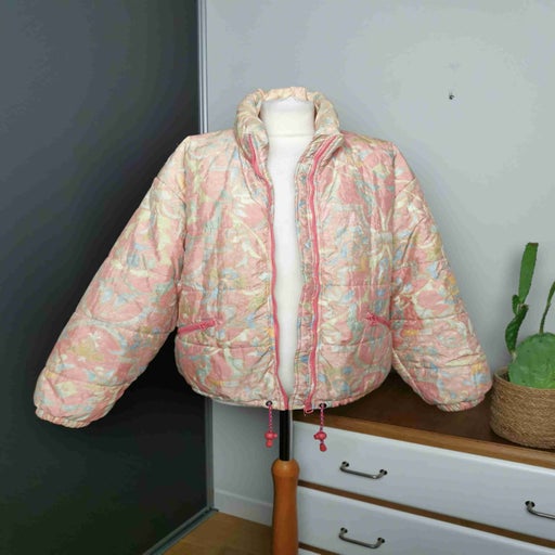 Floral down jacket