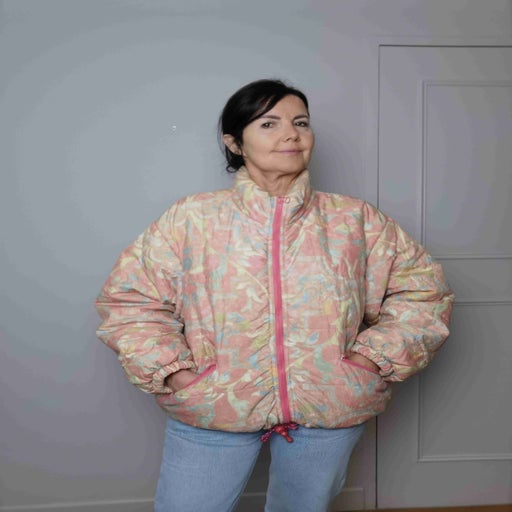 Floral down jacket