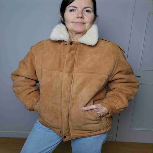 Shearling bomber