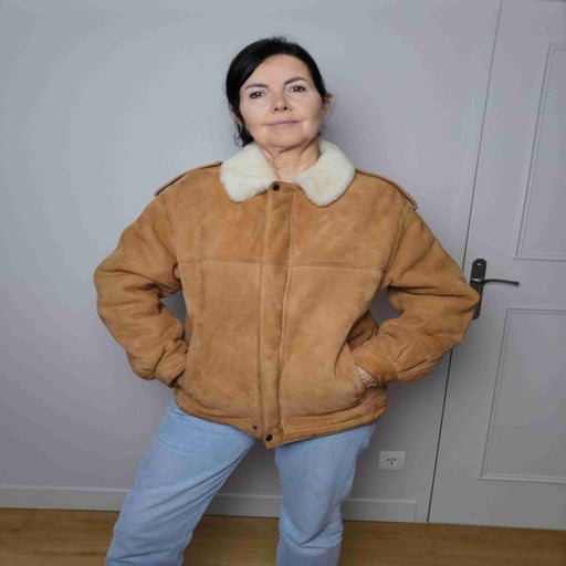 Shearling bomber