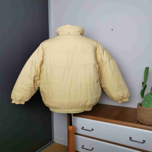 Yellow down jacket