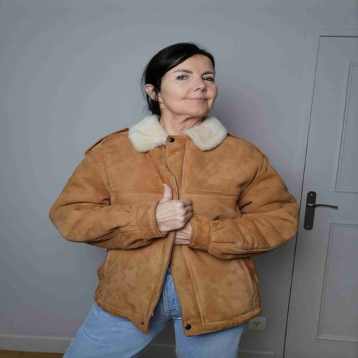 Shearling bomber