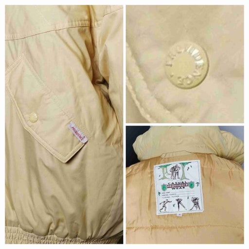 Yellow down jacket