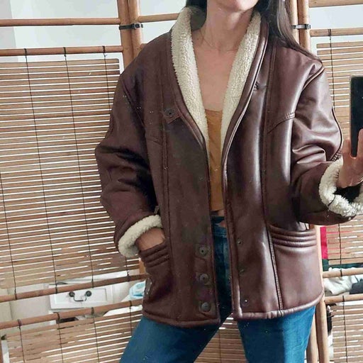 Shearling bomber
