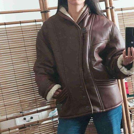 Shearling bomber