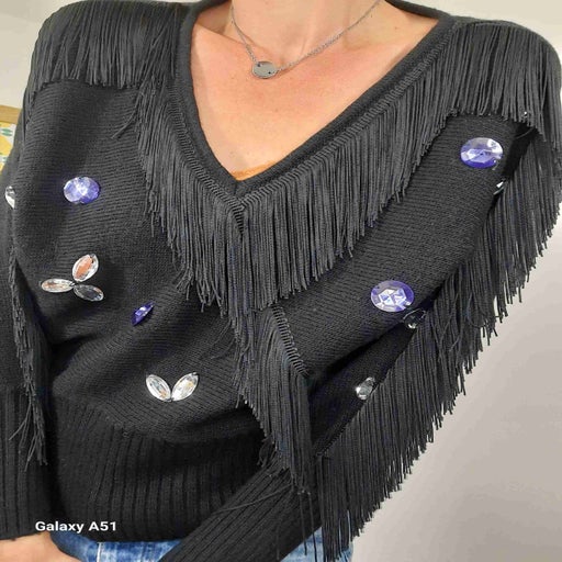 Fringed sweater