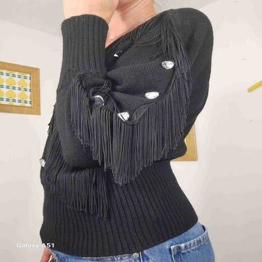 Fringed sweater