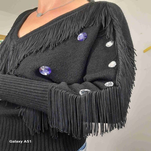 Fringed sweater