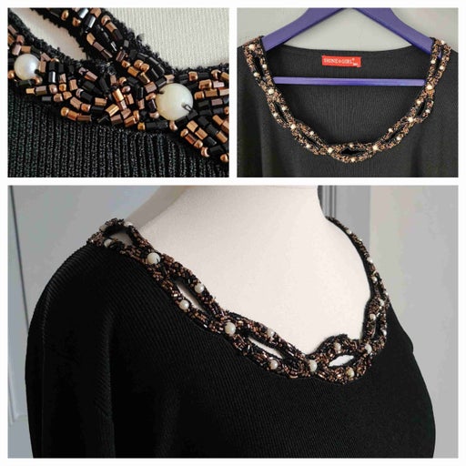 Embroidered knit top