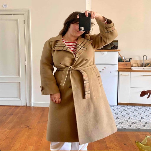 Reversible wool coat