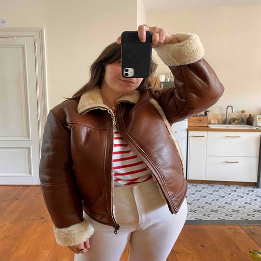 Shearling bomber