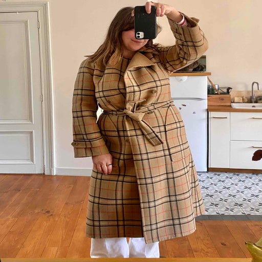 Reversible wool coat