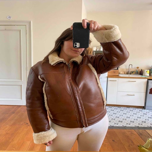 Shearling bomber