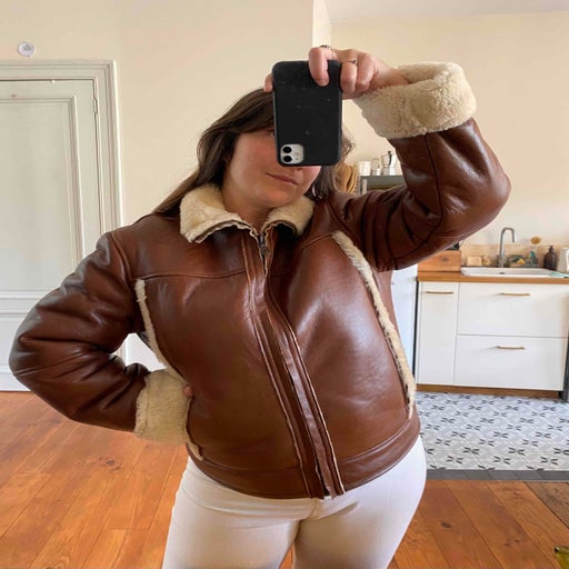 Shearling bomber