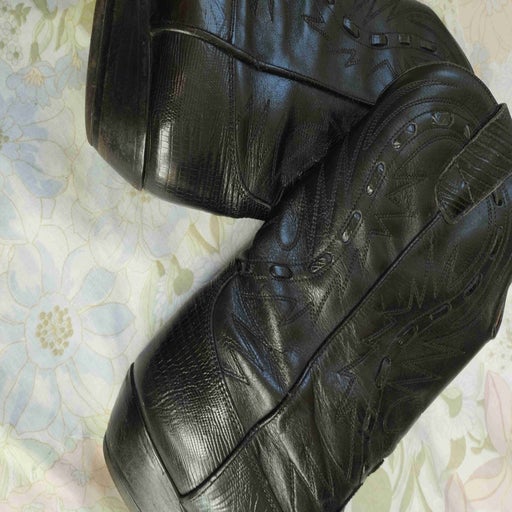 Leather cowboy boots