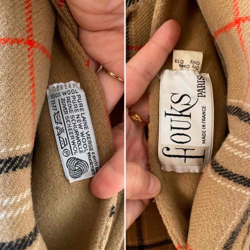 Reversible wool coat