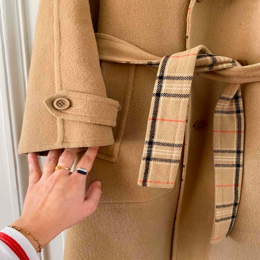 Reversible wool coat