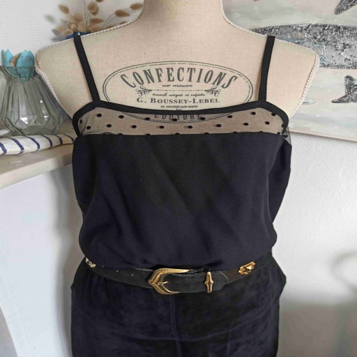 Black bandeau camisole
