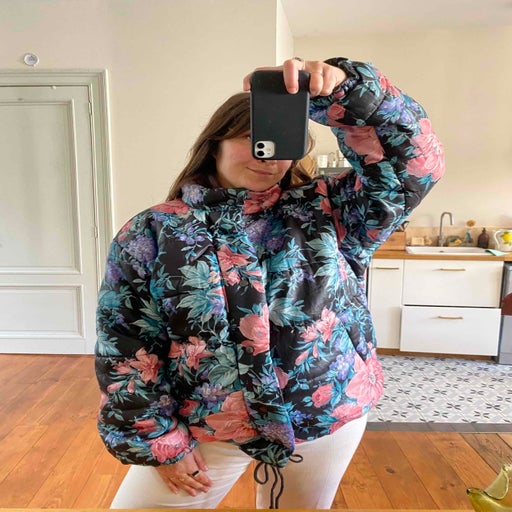 Floral down jacket