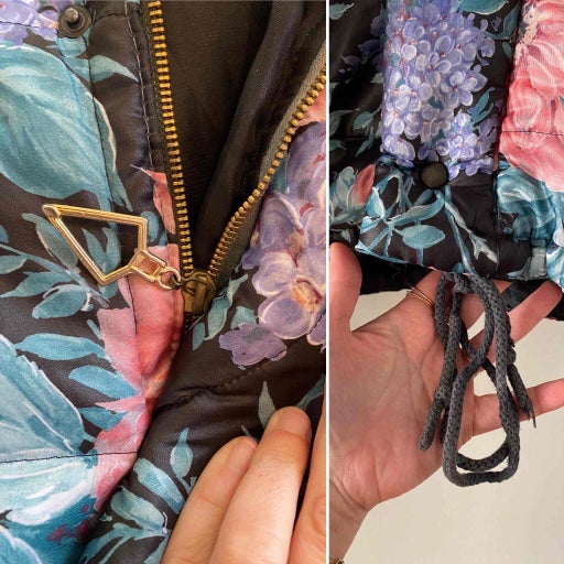 Floral down jacket