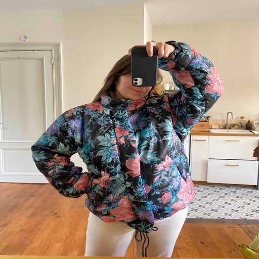 Floral down jacket