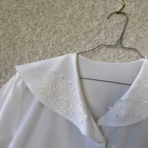 Embroidered collar blouse