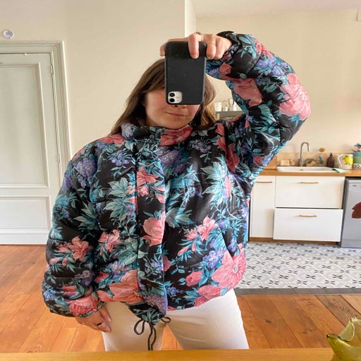 Floral down jacket