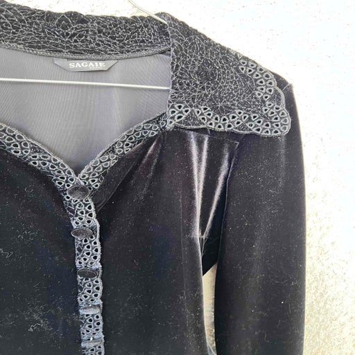 Black velvet bodysuit