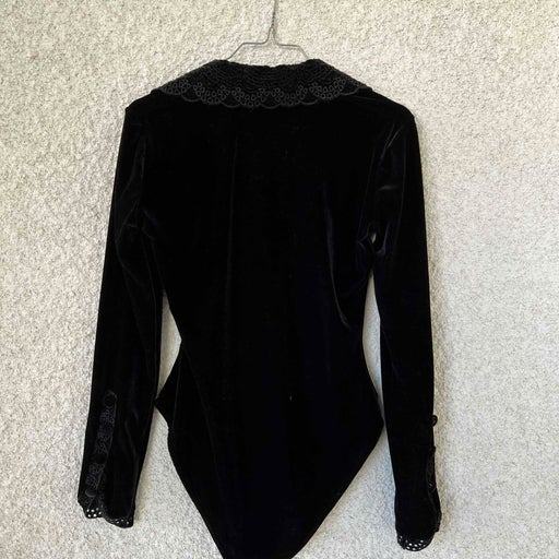 Black velvet bodysuit