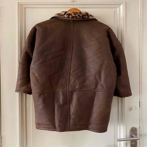 Leopard shearling