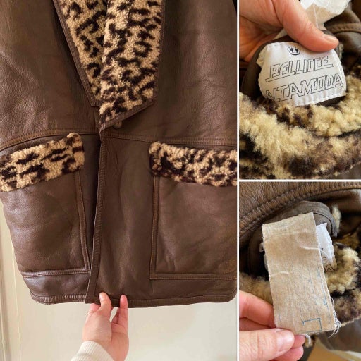 Leopard shearling