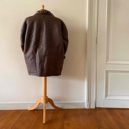 Leopard shearling