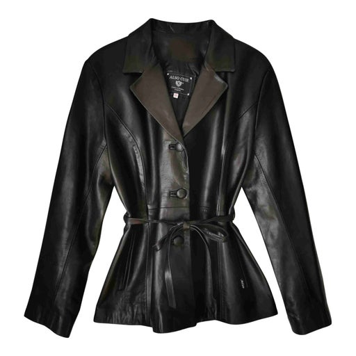 Leather safari jacket