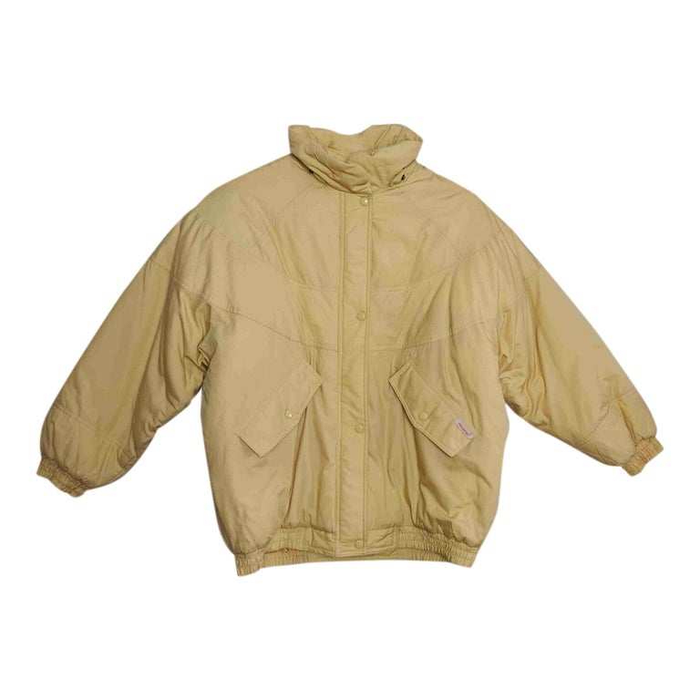 Yellow down jacket