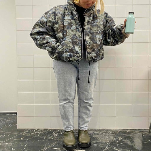 Floral down jacket
