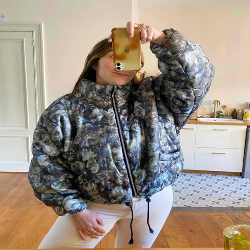 Floral down jacket