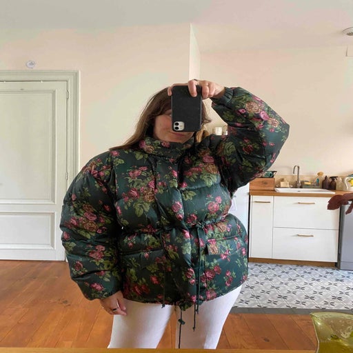 Floral down jacket