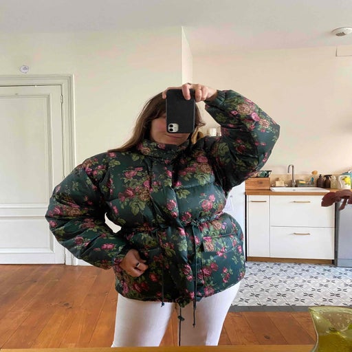 Floral down jacket