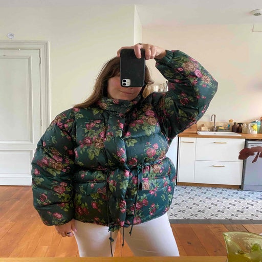 Floral down jacket
