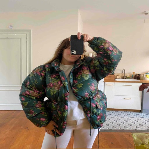 Floral down jacket