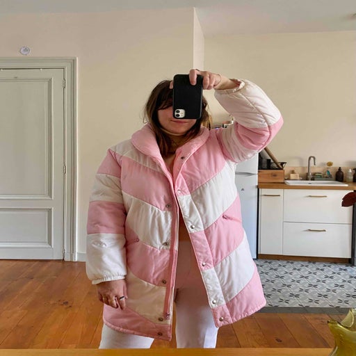 Patchwork down jacket