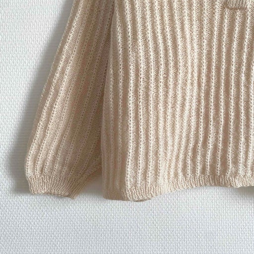 Openwork knit sweater